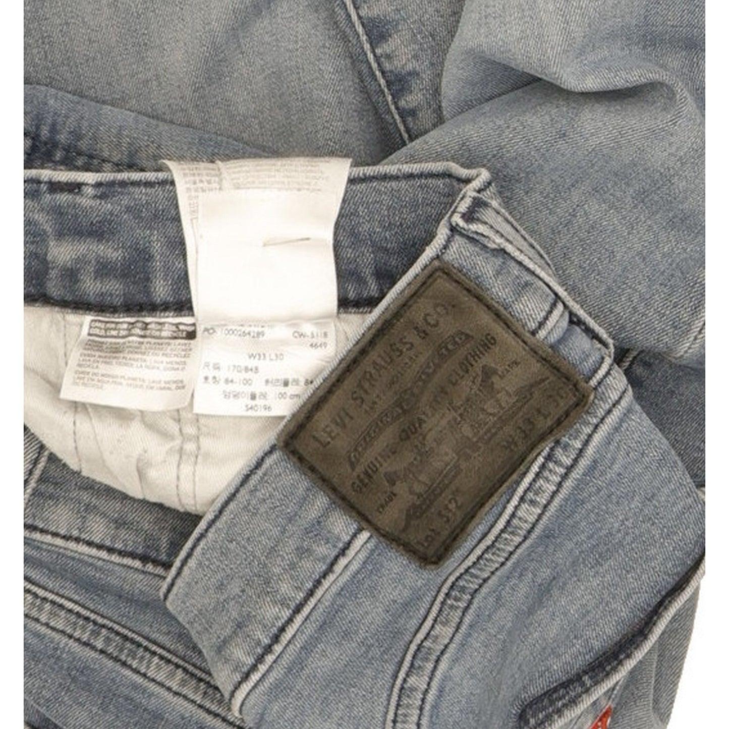 Levi's 512 Men Blue Tapered Slim Stretch Jeans W33 L28