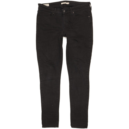 Levi's 711 Women Black Skinny Slim Stretch Jeans W30 L29