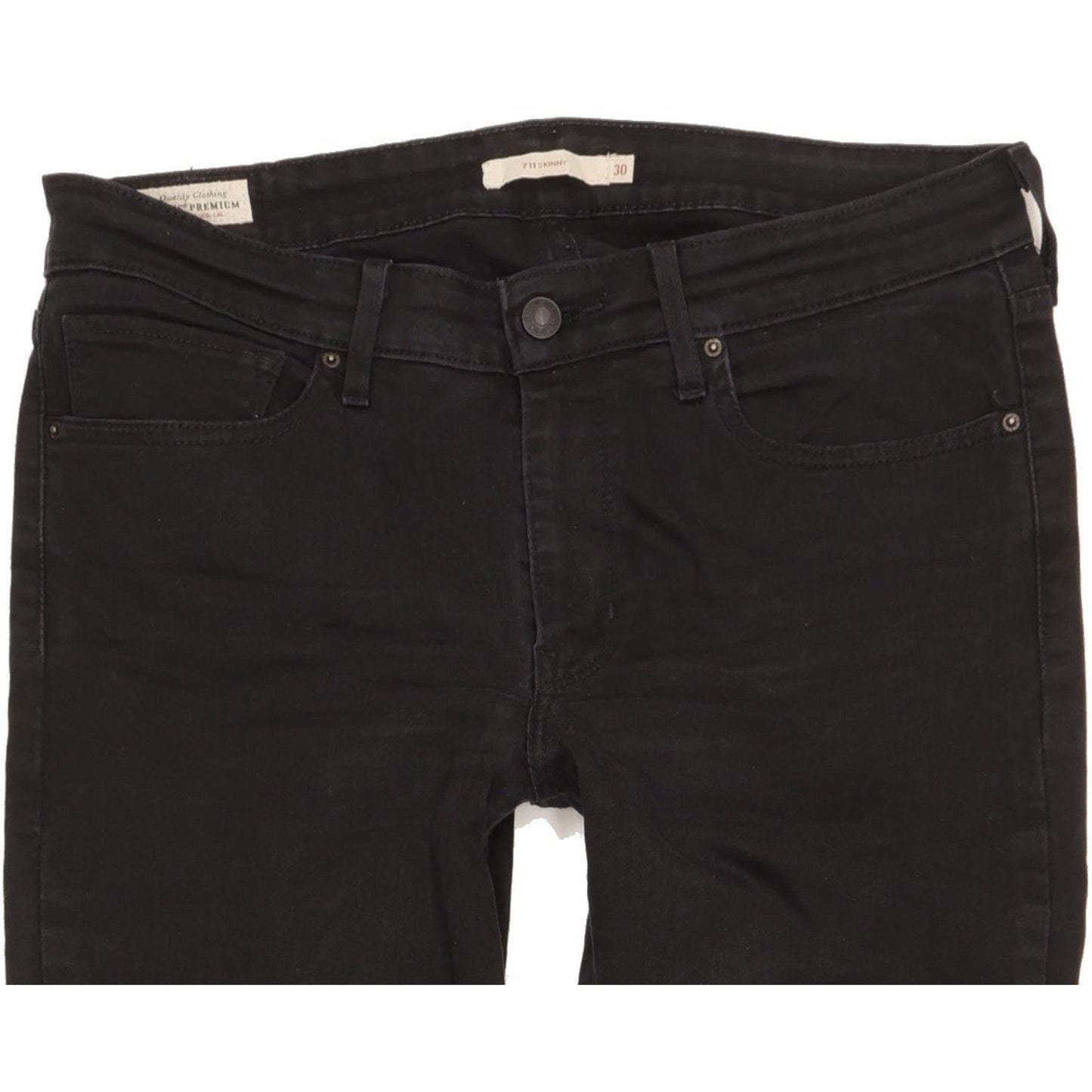 Levi's 711 Women Black Skinny Slim Stretch Jeans W30 L29