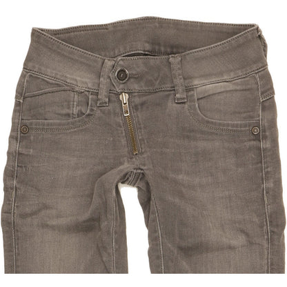 G-Star Lynn Women Grey Skinny Slim Stretch Jeans W24 L30