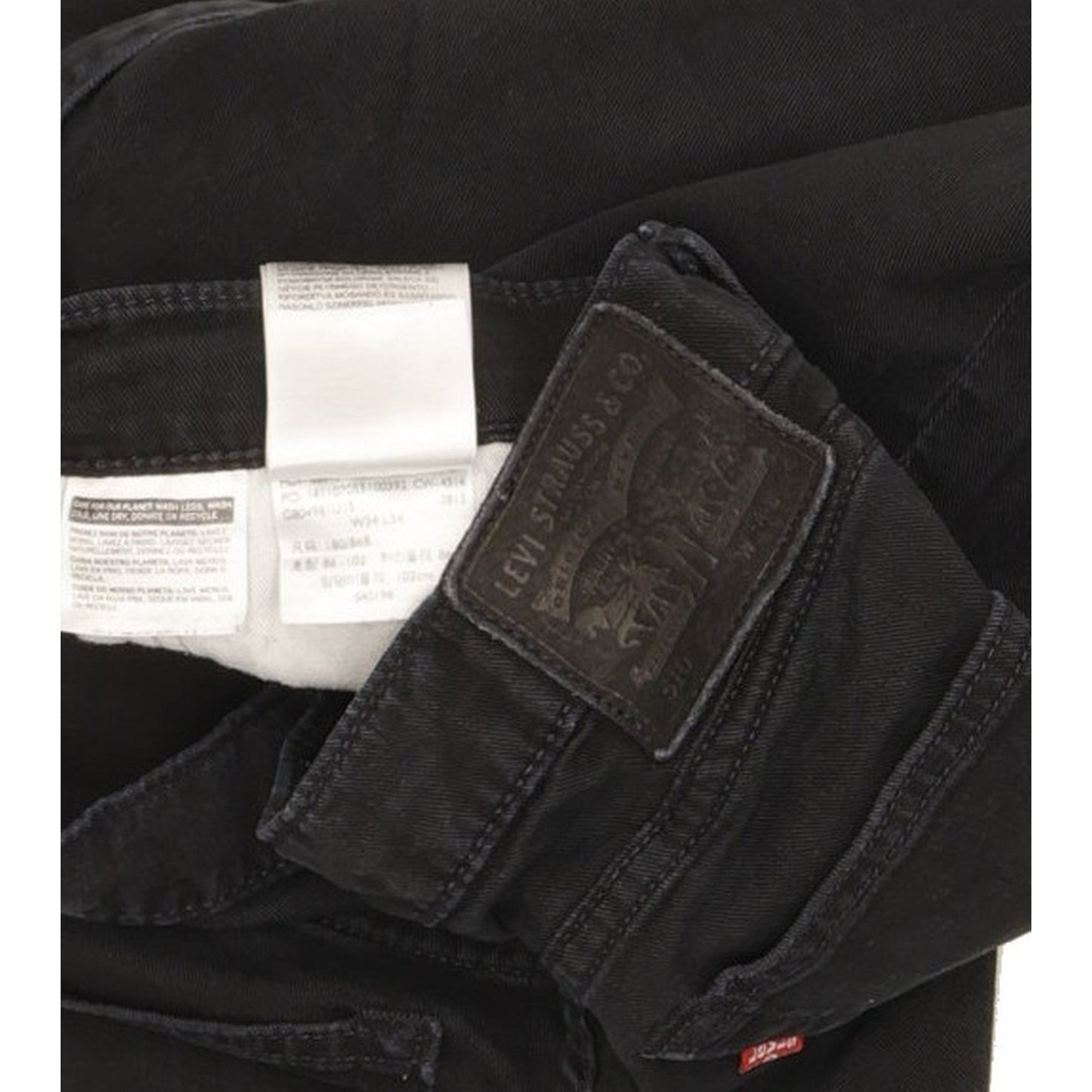 Levi's 510 Men Black Skinny Slim Stretch Jeans W34 L31