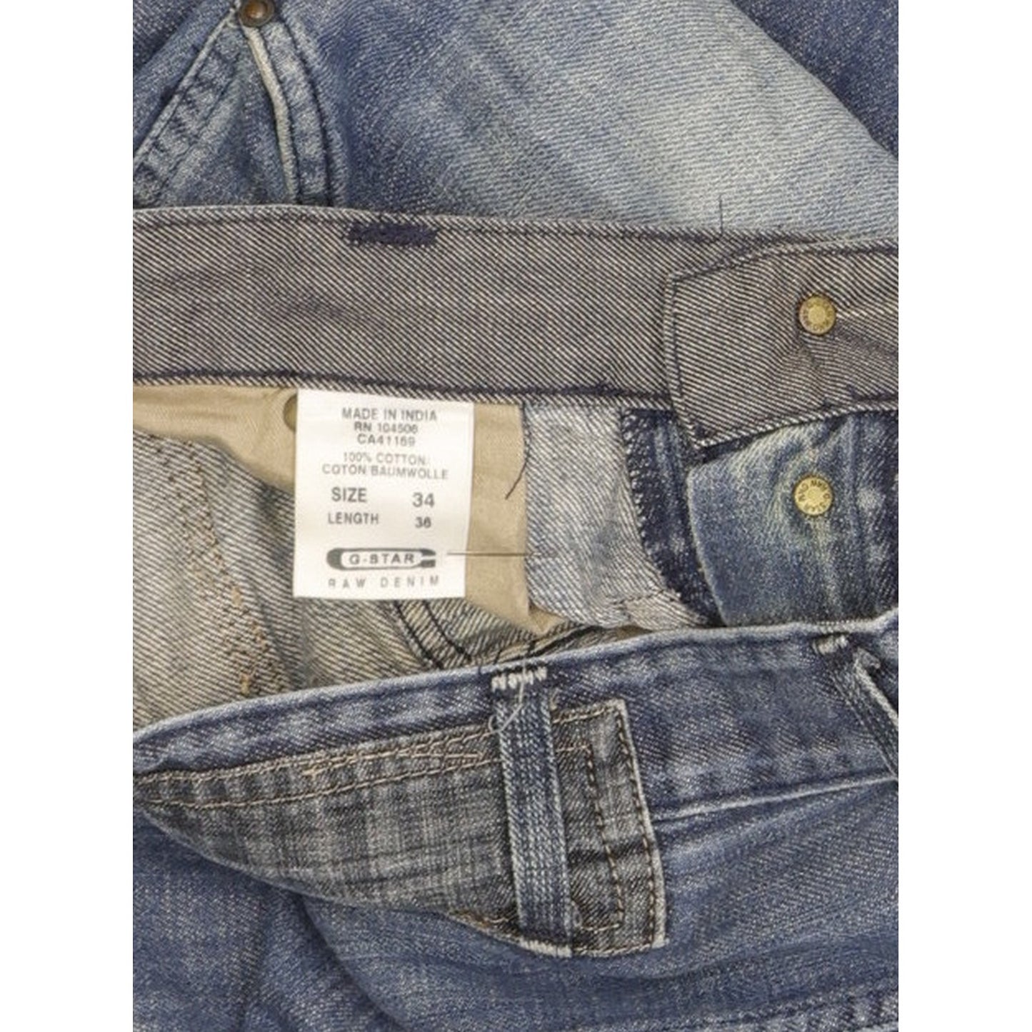 G-Star Concept Elwood Men Blue Straight Loose Jeans W34 L36
