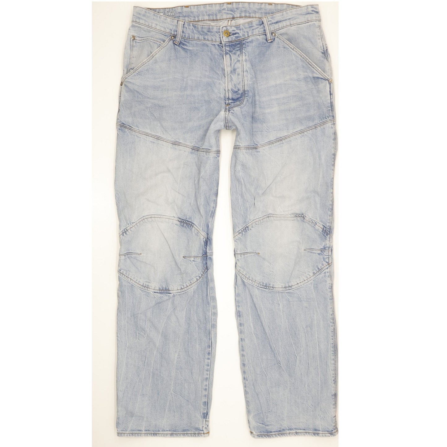 G-Star 5620 3D Men Blue Straight Loose Stretch Jeans W36 L32