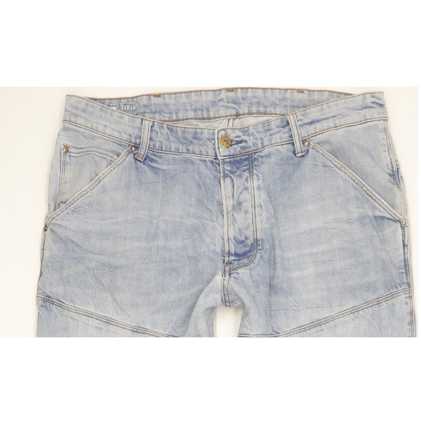 G-Star 5620 3D Men Blue Straight Loose Stretch Jeans W36 L32