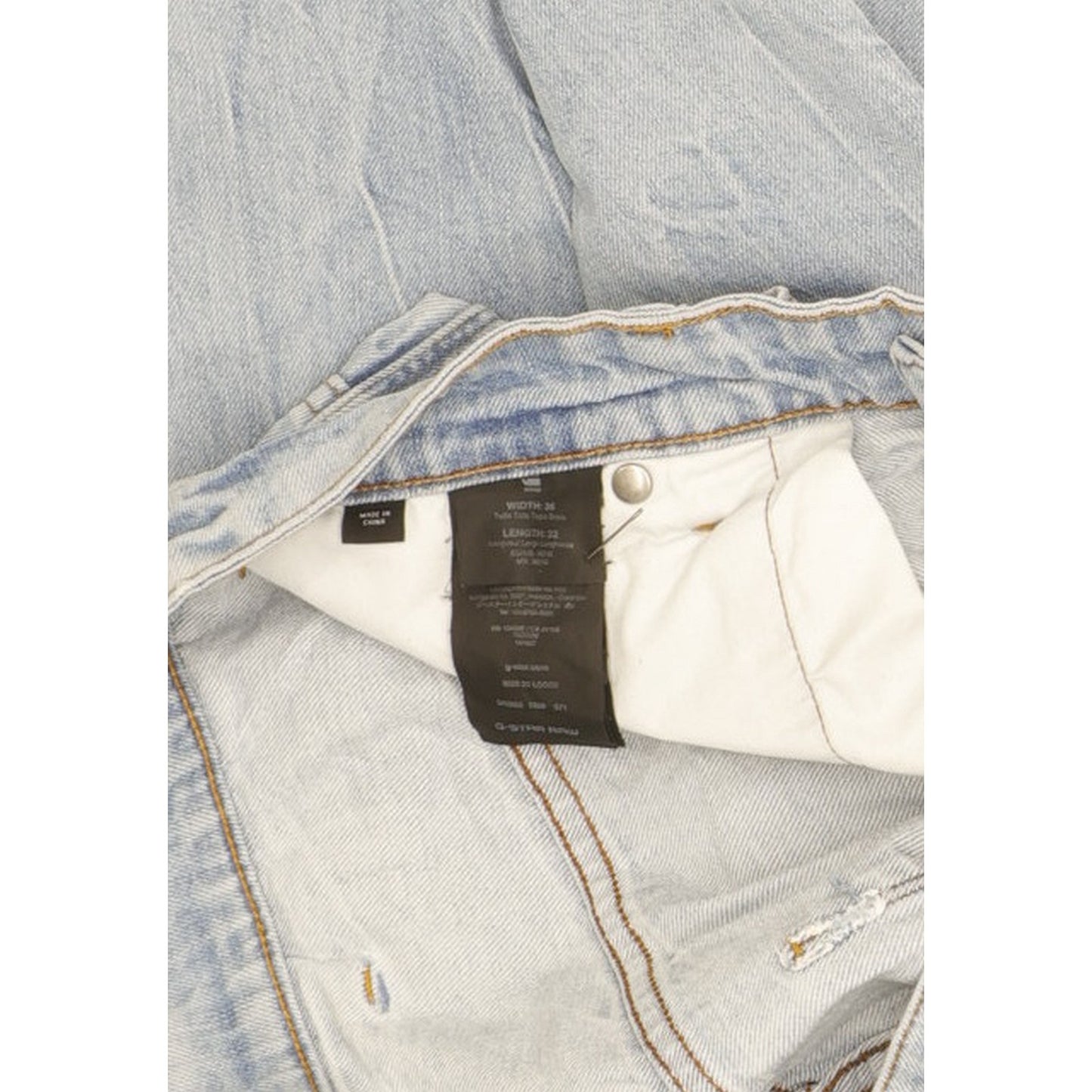 G-Star 5620 3D Men Blue Straight Loose Stretch Jeans W36 L32