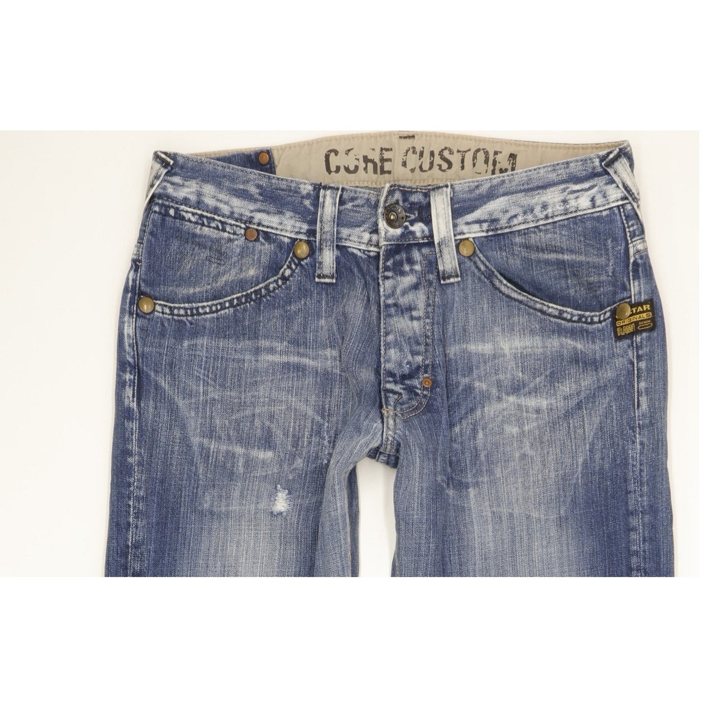 G-Star S.C. Score Custom Men Blue Bootcut Slim Jeans W30 L32