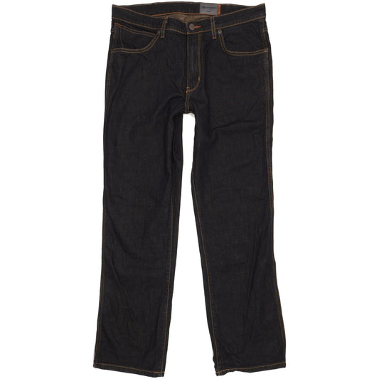 Wrangler Arizona Men Navy Straight Regular Stretch Jeans W36 L31