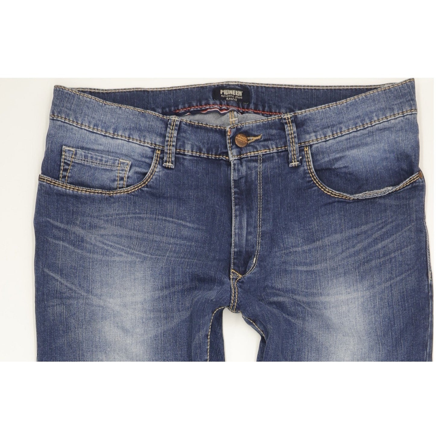 Pioneer Rando Men Blue Straight Regular Stretch Jeans W36 L32