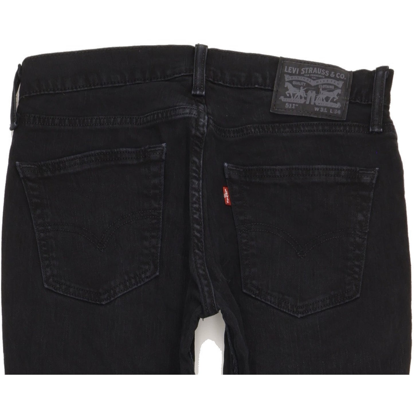 Levi's 511 Men Black Straight Slim Stretch Jeans W31 L34