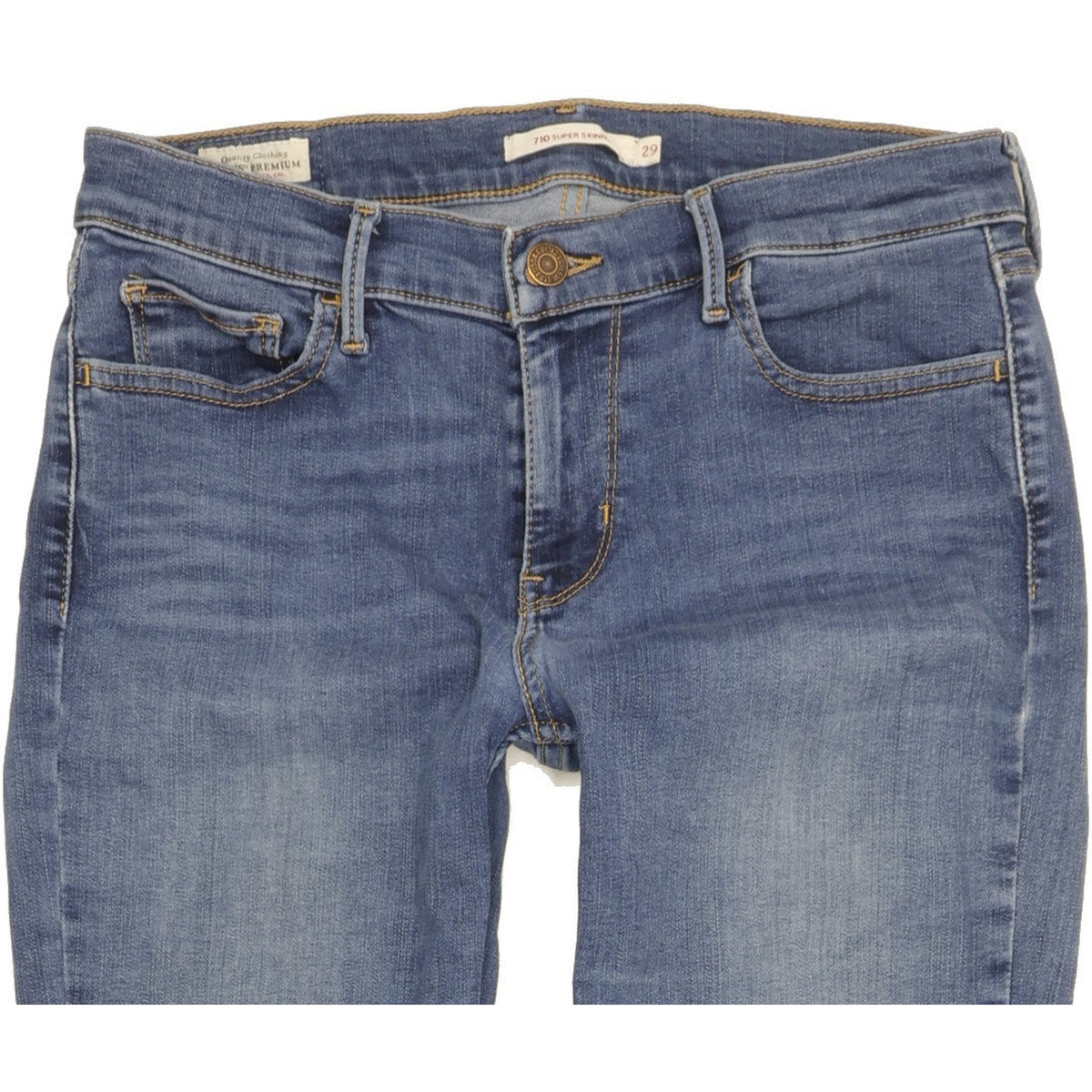 Levi's 710 Super Women Blue Skinny Slim Stretch Jeans W29 L30
