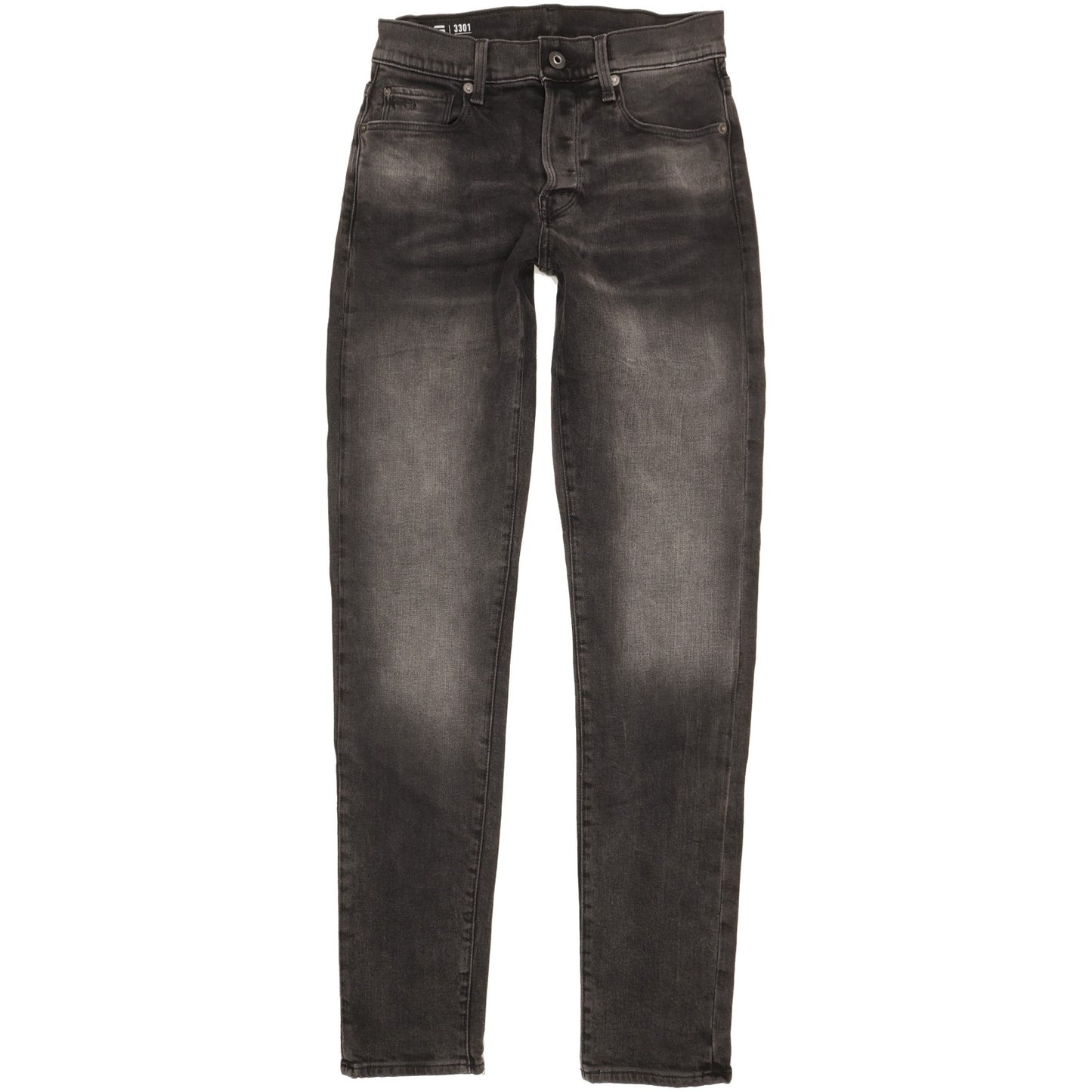 G-Star 3301 Men Black Skinny Slim Stretch Jeans W27 L33