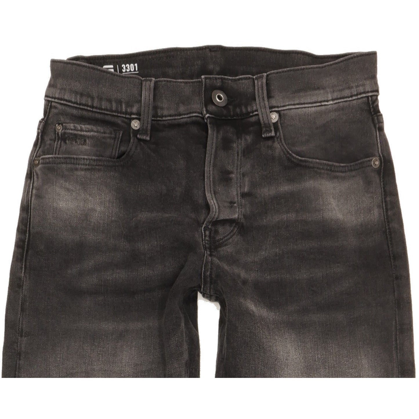 G-Star 3301 Men Black Skinny Slim Stretch Jeans W27 L33