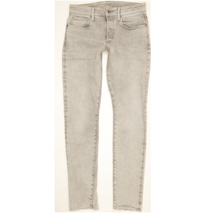 G-Star 3301 Men Grey Tapered Slim Stretch Jeans W33 L35