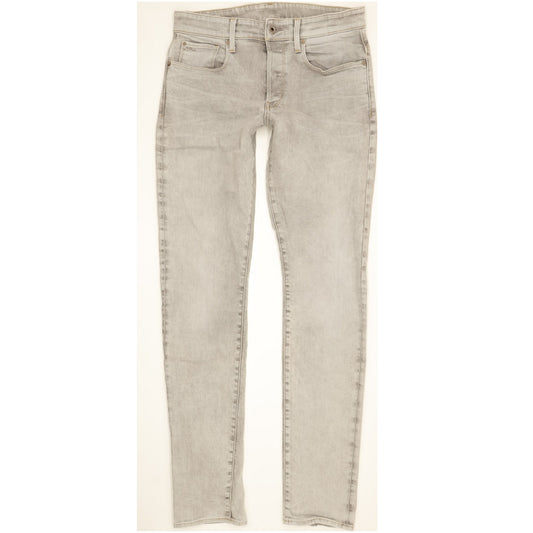G-Star 3301 Men Grey Tapered Slim Stretch Jeans W33 L35