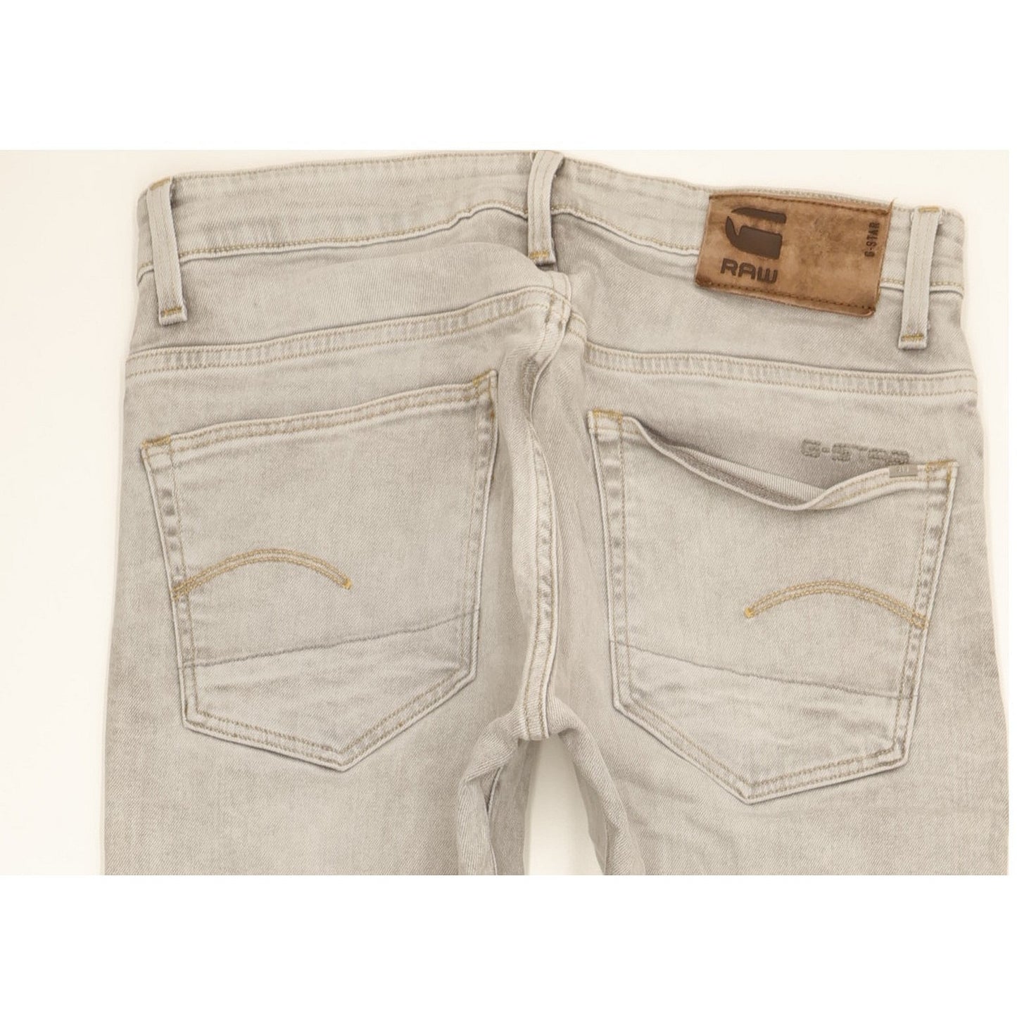 G-Star 3301 Men Grey Tapered Slim Stretch Jeans W33 L35