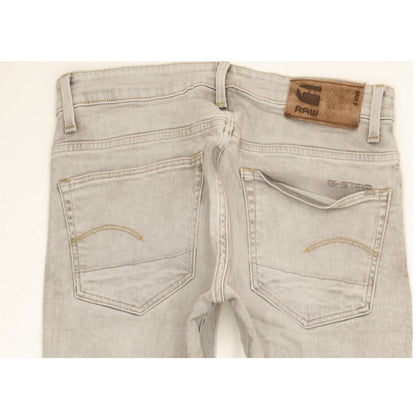 G-Star 3301 Men Grey Tapered Slim Stretch Jeans W33 L35