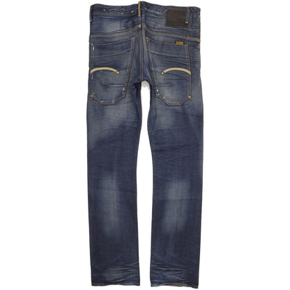 G-Star Structor Men Blue Straight Slim Jeans W34 L35