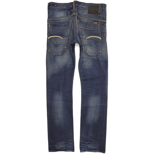 G-Star Structor Men Blue Straight Slim Jeans W34 L35