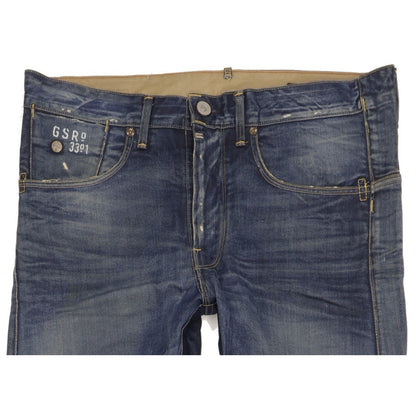 G-Star Structor Men Blue Straight Slim Jeans W34 L35