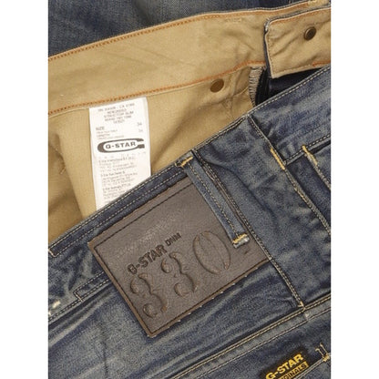 G-Star Structor Men Blue Straight Slim Jeans W34 L35