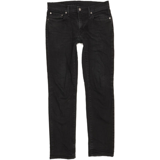 Levi's 511 Men Black Straight Slim Stretch Jeans W32 L32