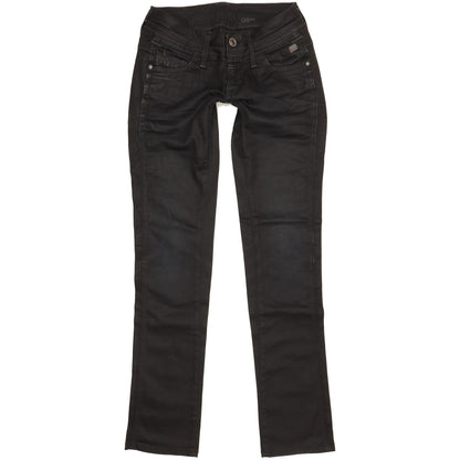 G-Star Women Black Straight Slim Stretch Jeans W26 L31