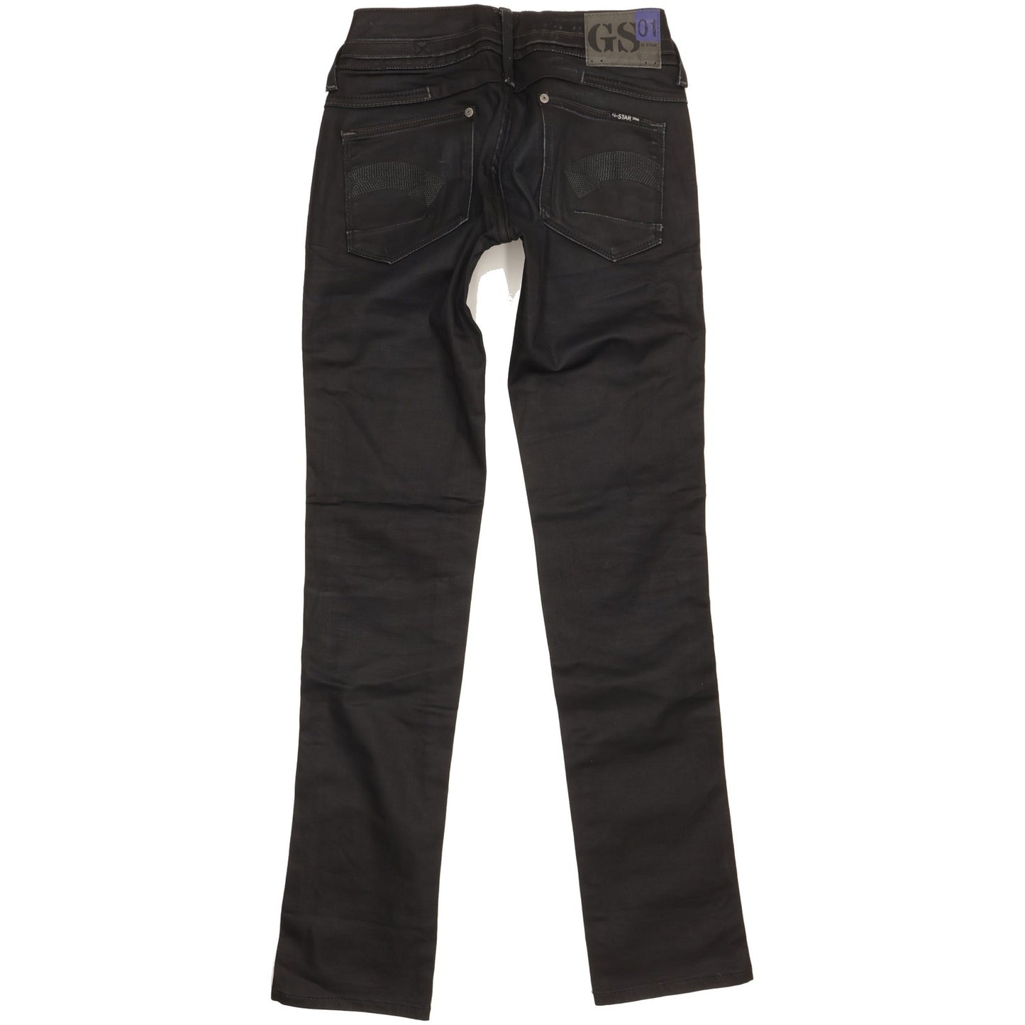 G-Star Women Black Straight Slim Stretch Jeans W26 L31