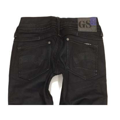 G-Star Women Black Straight Slim Stretch Jeans W26 L31