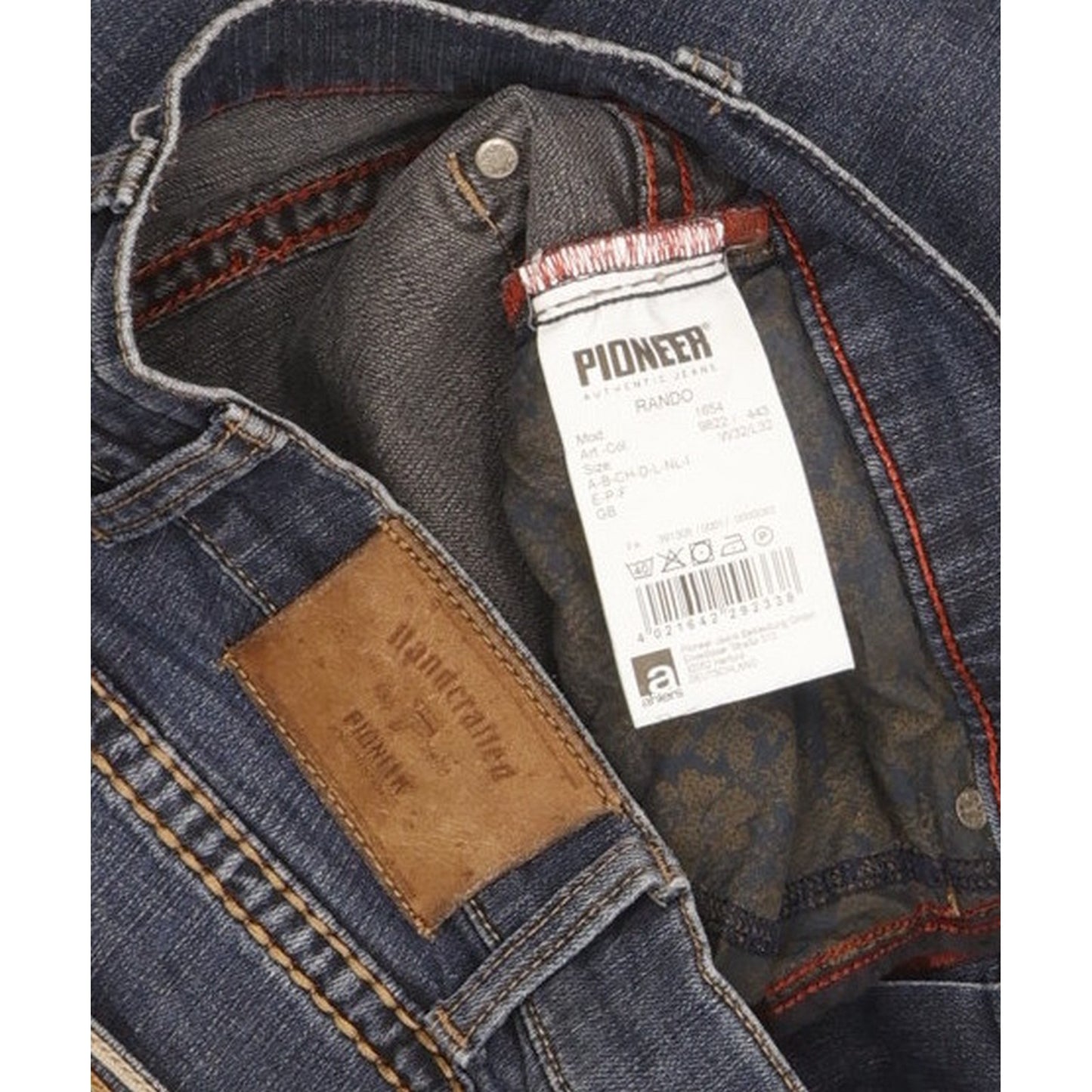 Pioneer Rando Men Blue Straight Regular Stretch Jeans W32 L32