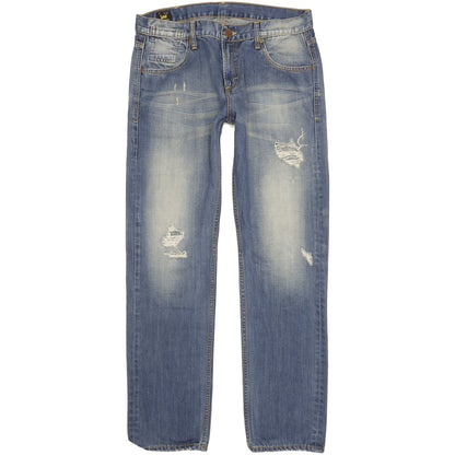 Lee Knox Men Blue Straight Regular Jeans W34 L32