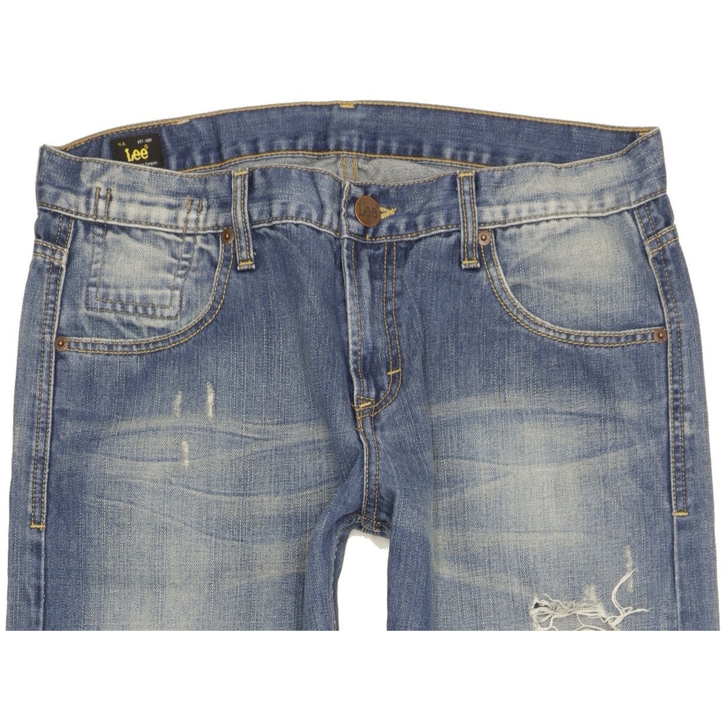 Lee Knox Men Blue Straight Regular Jeans W34 L32