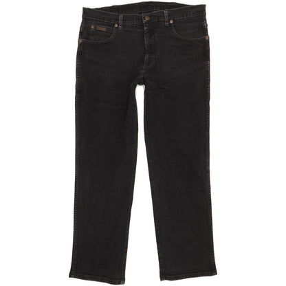 Wrangler Texas Men Black Straight Regular Jeans W36 L29