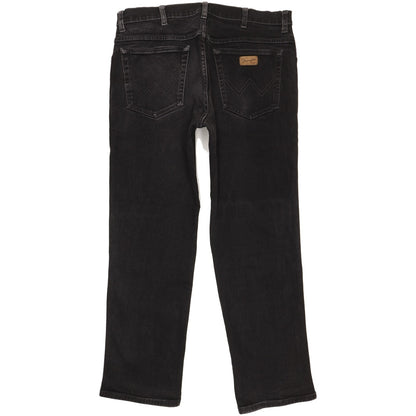 Wrangler Texas Men Black Straight Regular Jeans W36 L29
