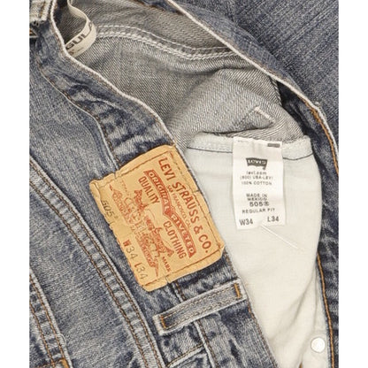 Levi's 505 Men Blue Straight Regular Jeans W34 L33