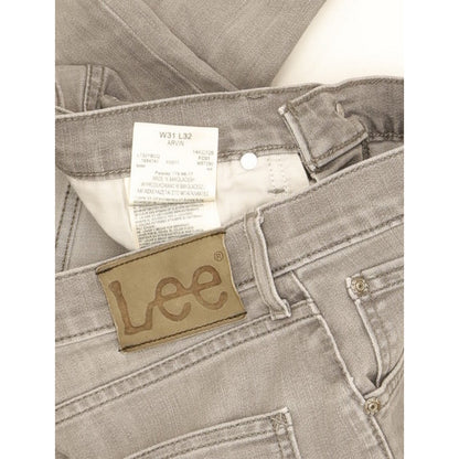 Lee Arvin Men Grey Skinny Slim Stretch Jeans W31 L31