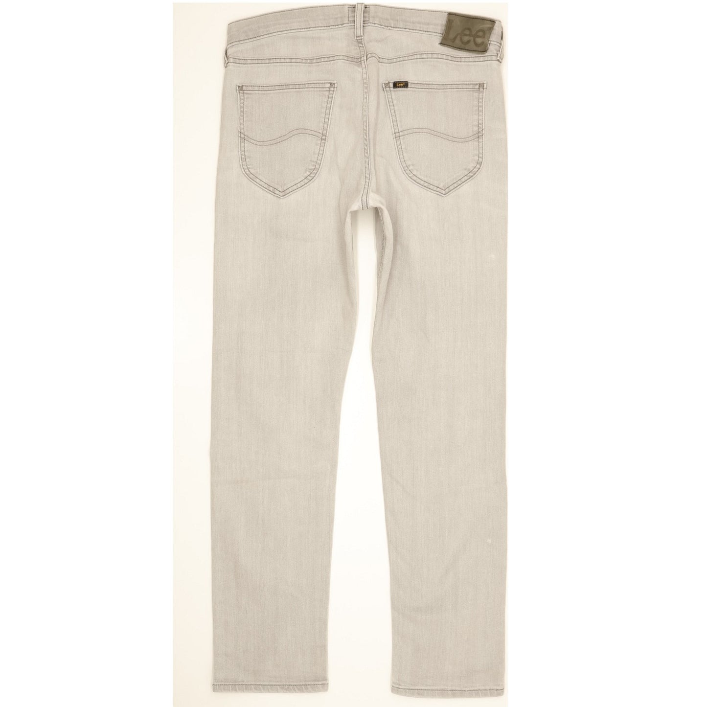 Lee Daren Men Grey Straight Slim Stretch Jeans W33 L30