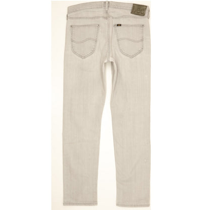 Lee Daren Men Grey Straight Slim Stretch Jeans W33 L30