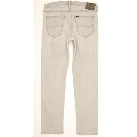 Lee Daren Men Grey Straight Slim Stretch Jeans W33 L30