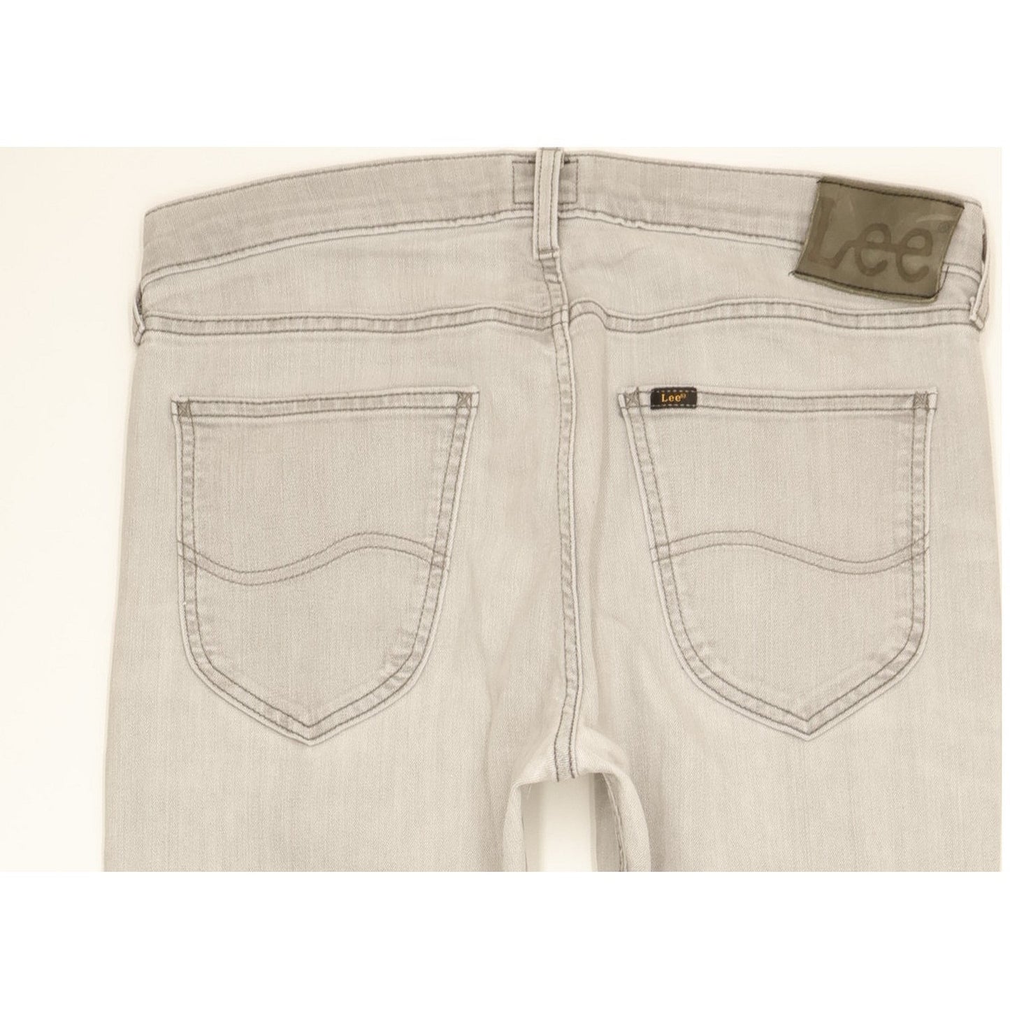 Lee Daren Men Grey Straight Slim Stretch Jeans W33 L30