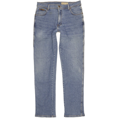 Wrangler Texas Men Blue Straight Regular Stretch Jeans W34 L34