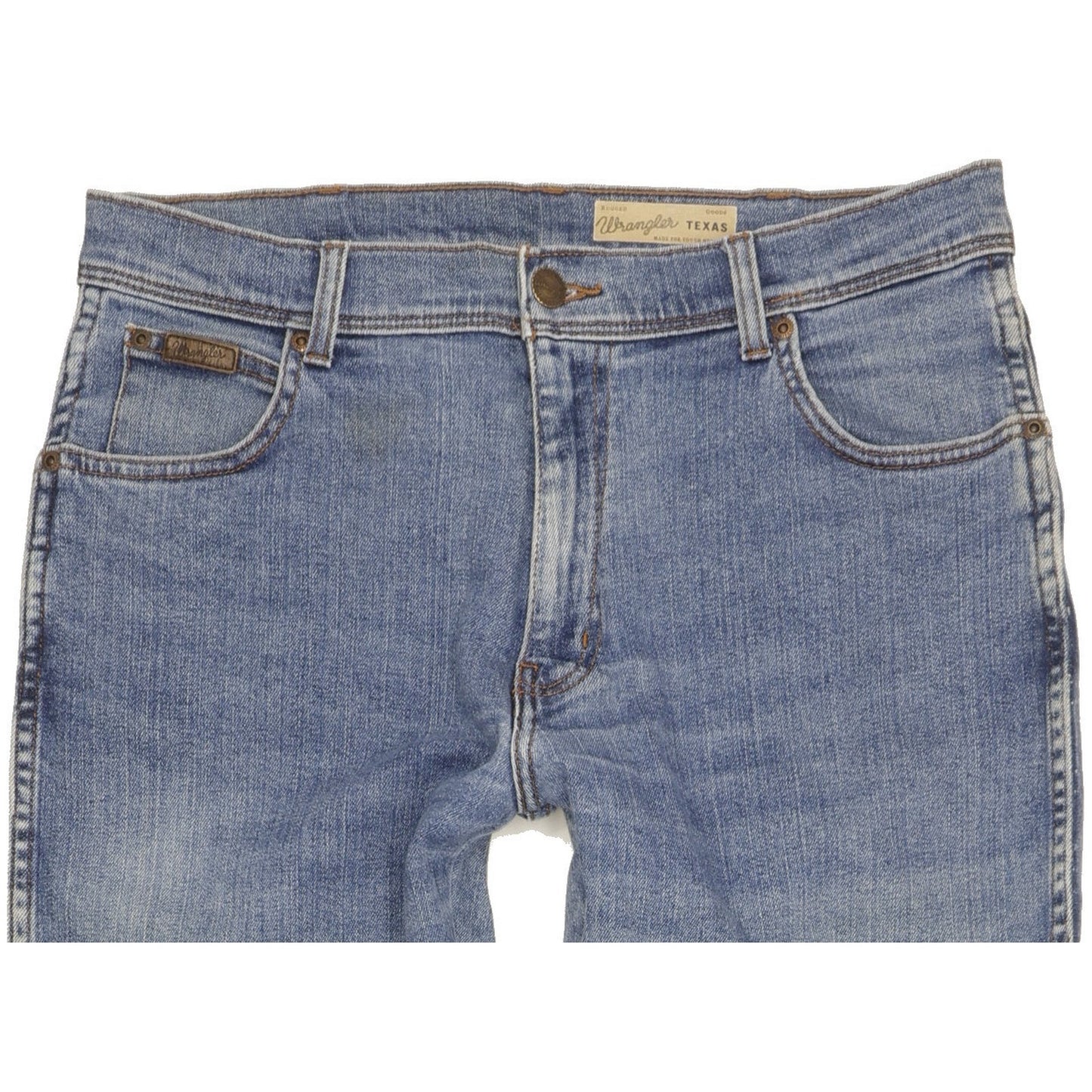 Wrangler Texas Men Blue Straight Regular Stretch Jeans W34 L34