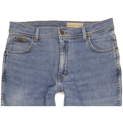 Wrangler Texas Men Blue Straight Regular Stretch Jeans W34 L34