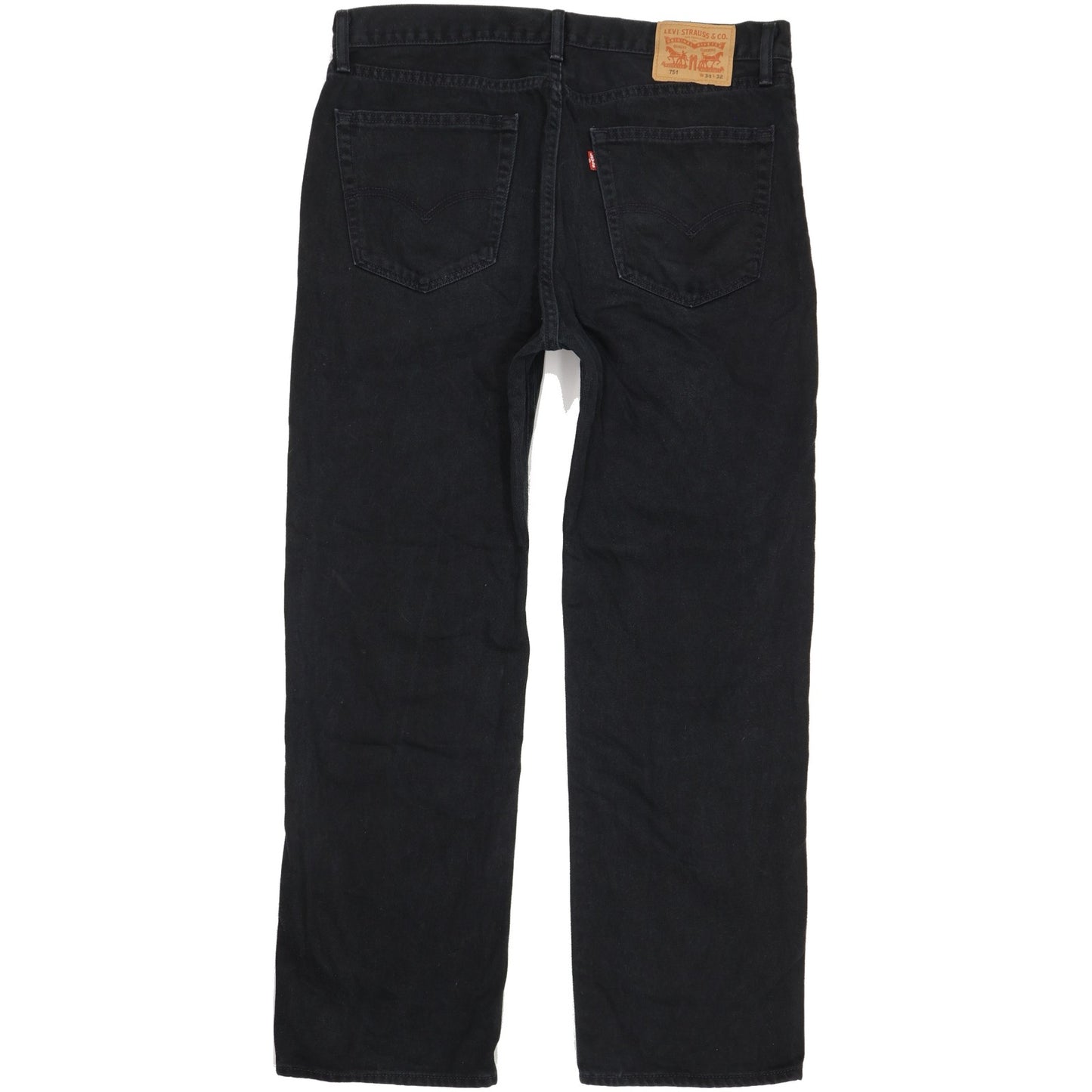 Levi's 751 Men Black Straight Regular Jeans W38 L31