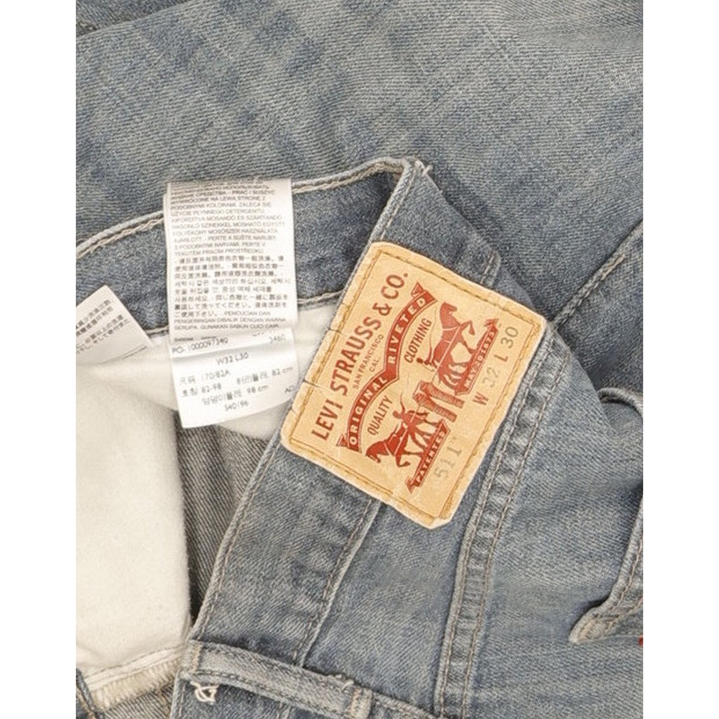 Levi's 511 Men Blue Straight Slim Jeans W32 L30