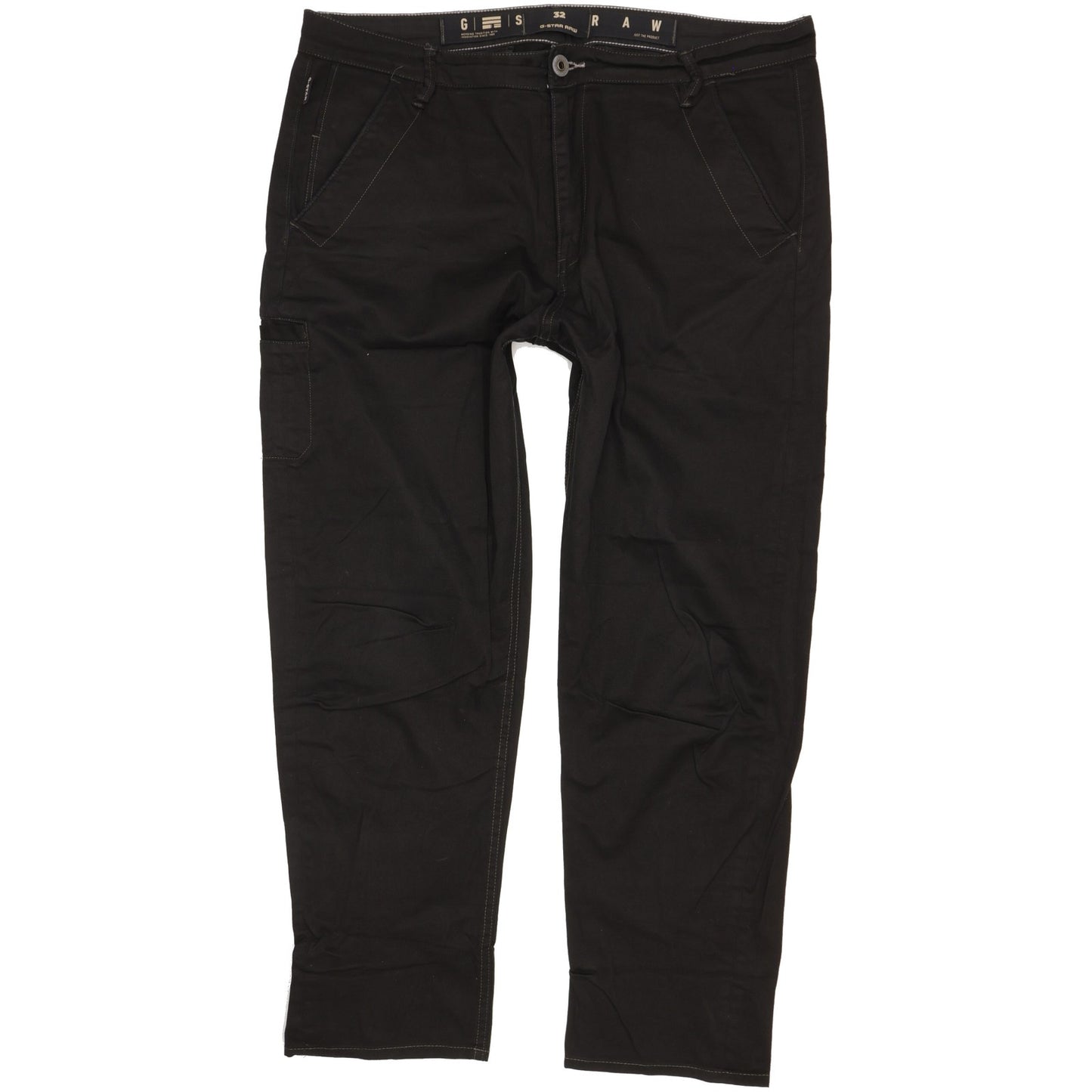 G-Star Boyfriend Men Black Tapered Relaxed Chino Stretch Jeans W34 L30