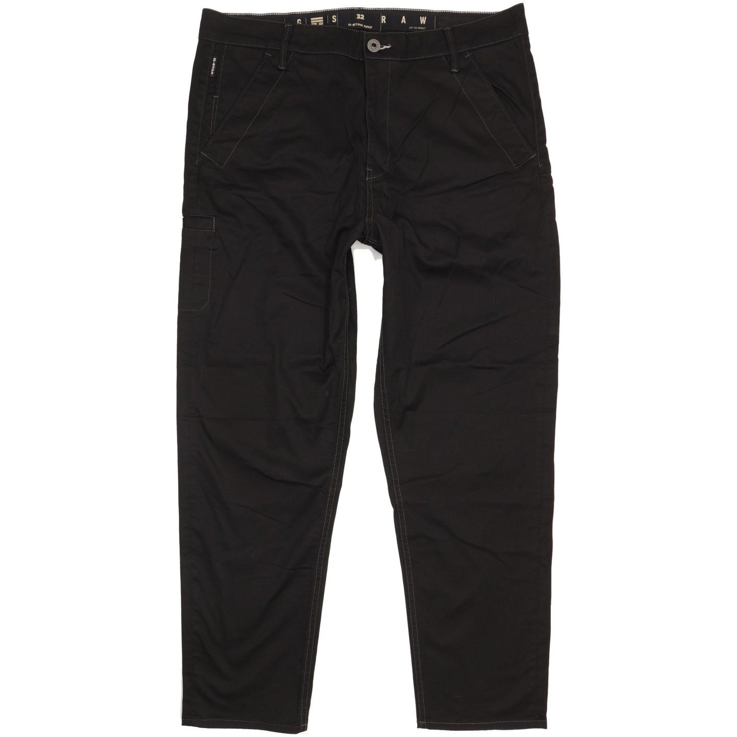 G-Star Boyfriend Men Black Tapered Relaxed Chino Stretch Jeans W32 L32