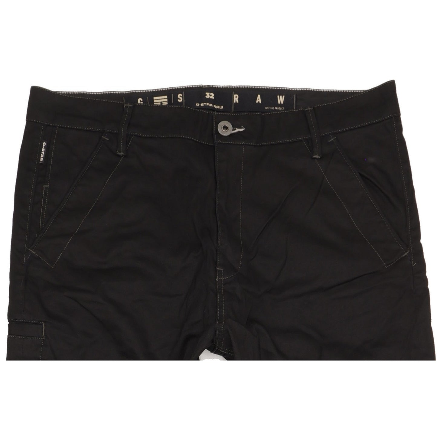 G-Star Boyfriend Men Black Tapered Relaxed Chino Stretch Jeans W32 L32
