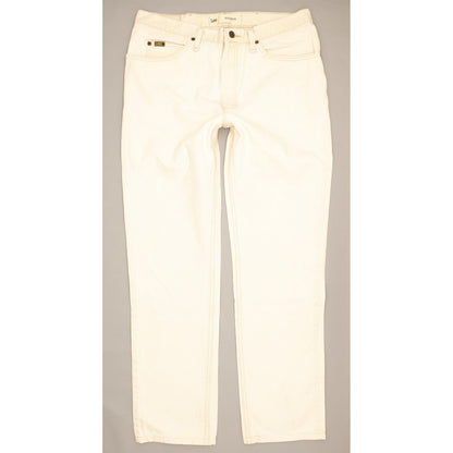 Lee Men Beige Straight Regular Jeans W36 L32