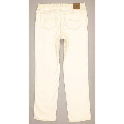 Lee Men Beige Straight Regular Jeans W36 L32
