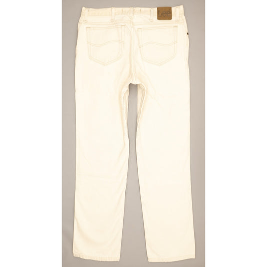 Lee Men Beige Straight Regular Jeans W36 L32